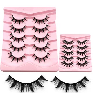5 Đôi Dày Crisscross Lộn Xộn Manga Lông Mi Quỷ Lớn Anime Phong Cách Lông Mi Giả Phần Mở Rộng