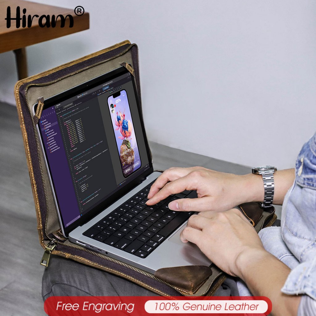 Bao Da Laptop Chính Hãng Hiram Cho Macbook Pro 14 16 Macbook Pro Air 13 Vỏ Bảo Vệ Túi Xách