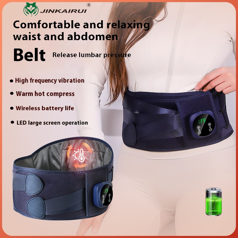 Thông Minh Eo Máy Mát Xa Đai Thắt Lưng Xương Sống Tấm Giảm Đau Làm Nóng Rung Điện Bụng Massage Nhựa Thắt Lưng