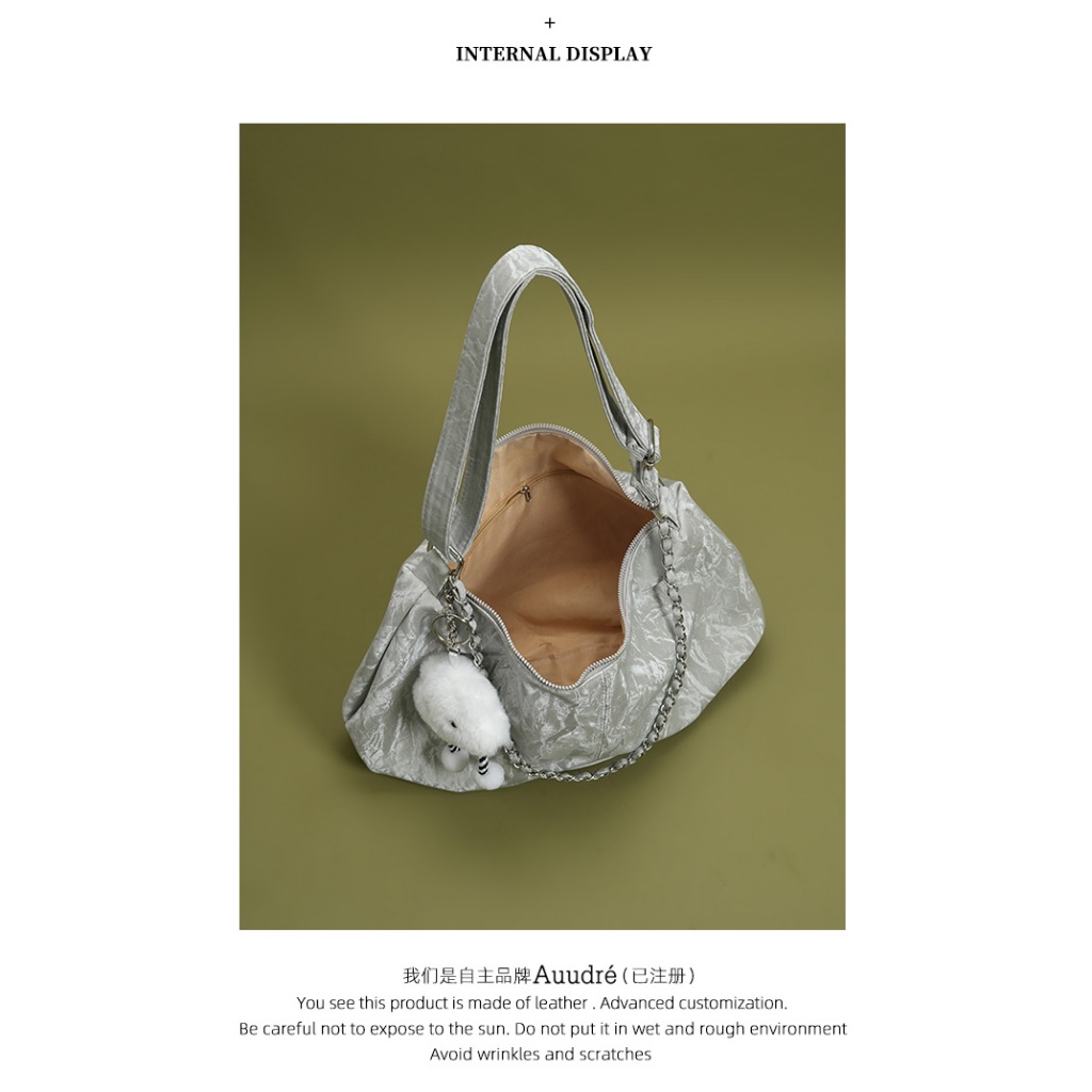 Auudre Bề Mặt Mềm Túi Dung Tích Lớn Nữ 2026 Phong Cách Mới Xuân Hè Đi Lại Túi Đeo Vai | BigBuy360 - bigbuy360.vn
