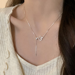 Sáng Tua Rua Bạc Cung Hoàng Đạo Rắn Rắn Xương Đòn Dây Xích Niche Thiết Kế Vòng Cổ Nữ Vòng Cổ