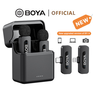 BOYA BY-V3 micro không dây mic thu âm cài áo mic quay video cho điện thoại micro livestream cài áo