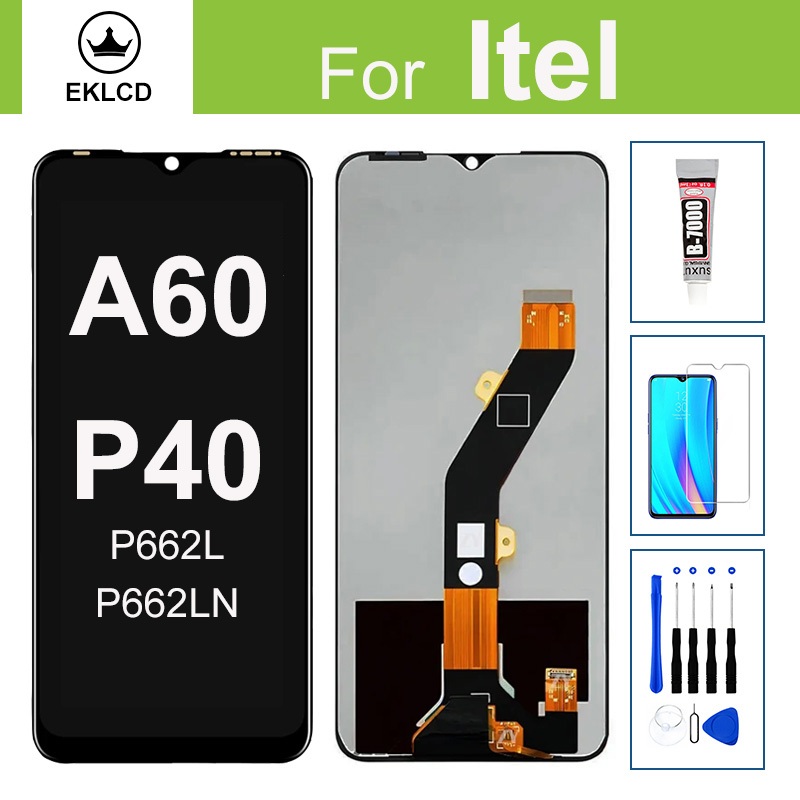 Màn Hình Hiển Thị Cho ITEL A60 P40 P662L P662LN LCD Với Bộ Số Hóa Cảm Ứng Thay Thế 100% Đã Kiểm Tra