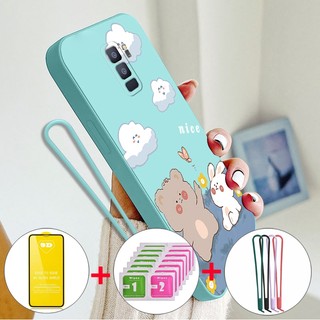 [4 trong 1] Với Vỏ Phim Mềm 9D Cho samsung s9 plus samsung s9 Vỏ Điện Thoại Vỏ Mềm Silicon Chống Sốc Bảo VệCover Thiết Kế Mới Thẩm Mỹ Gấu Hoạt Hình Thỏ YTMXX01