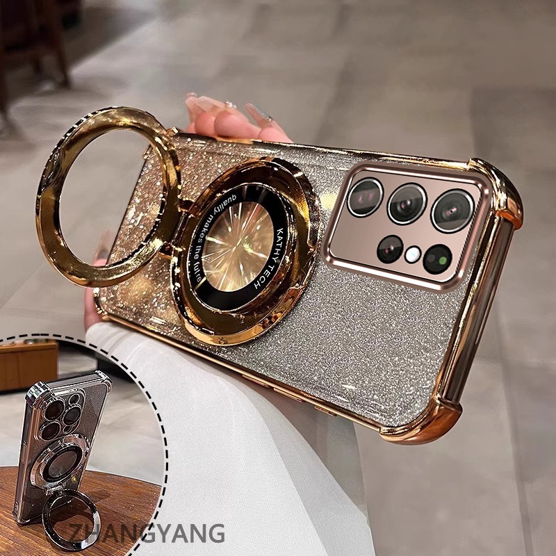 Ốp Lưng Dành Cho Samsung S24 S24 Plus S24 Ultra S24 FE Ốp Điện Thoại Mạ Điện Bốn Góc Chống Rơi Thẩm 