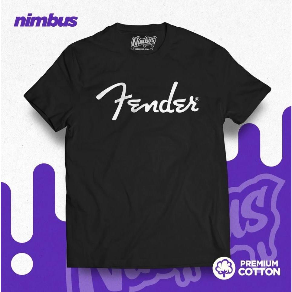 FENDER Ban nhạc | Chắn bùn | Áo thun Cotton cao cấp | Cổ tròn | Quần áo Nimbus