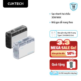 Sạc dự phòng CUKTECH PB100S (Sạc nhanh PD 30W Max 10000mAh) Sạc đồng thời hai cổng 1A1C Xiaomi Huawei