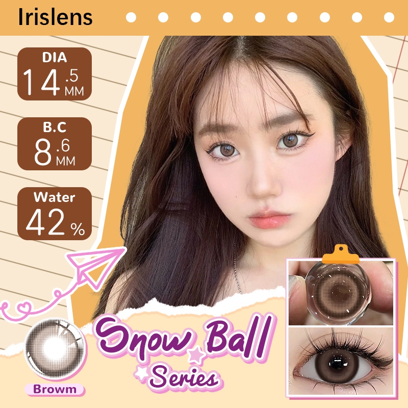 1 Cặp Kính áp tròng MCK1 14.5mm 0 Độ Màu Nâu Sô Cô La Mềm Mại