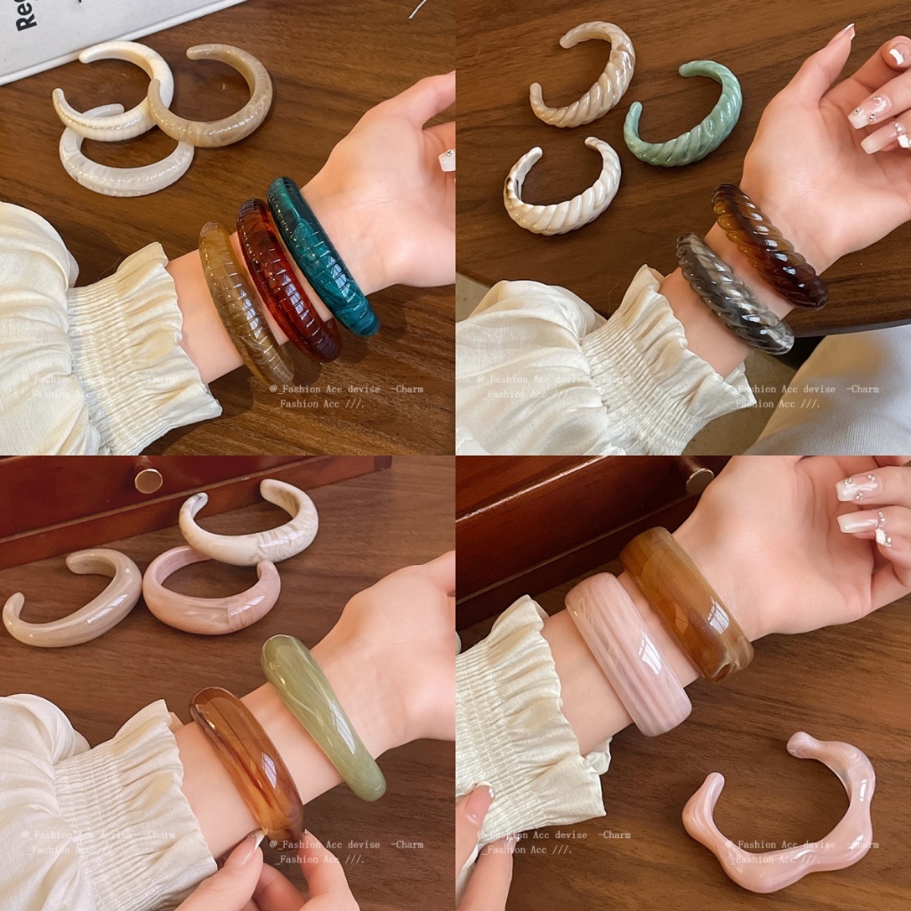 Acrylic mờ không đều vòng tay hở vòng tay nữ Hàn Quốc đơn giản cao cấp trang sức tay bán buôn