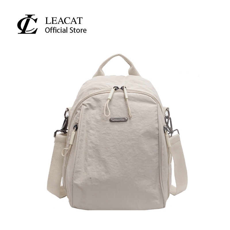 Leacat Ba lô du lịch đi lại dung tích lớn Túi xách đeo vai đơn dành cho nữ Ba lô vải Oxford nhẹ