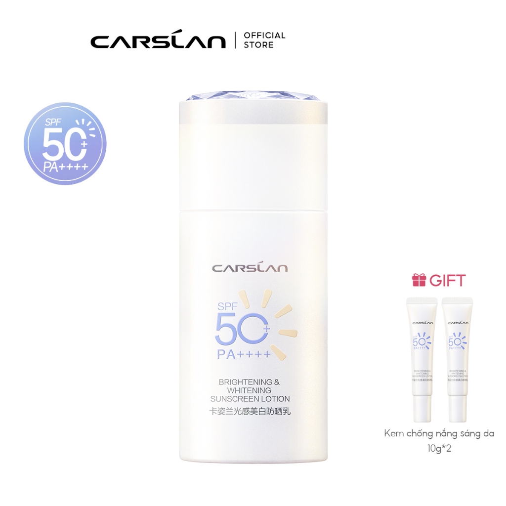 Kem chống nắng dưỡng sáng Carslan KCN 14 Ngày Sáng Da Mờ Thâm SPF 50 + PA + + + + 50g