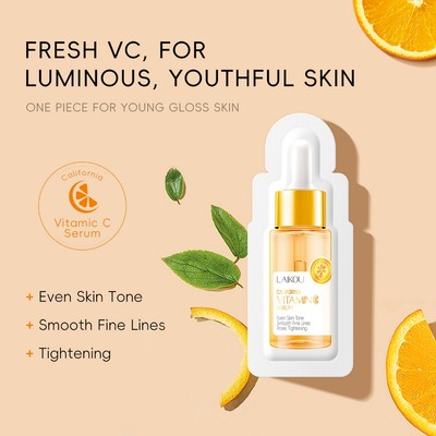 Serum LAIKOU vitamin C loại bỏ đốm đen chống oxy hóa dưỡng trắng và làm sáng tông màu da 1.5ml