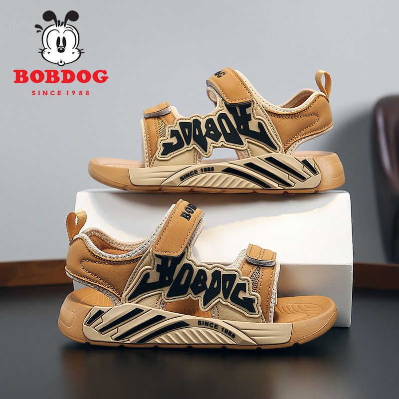 Mùa Hè Phong Cách Mới BOBDOG Giày Sandal Bé Trai Velcro Đế Mềm Ánh Sáng Thời Trang Giày Sandal Trẻ E