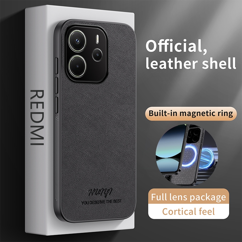 Ốp Da Cho Xiaomi Redmi Note 14 Pro 4G Note14Pro 24116RACCG 24117RN76G Ốp Điện Thoại Sạc Không Dây Ô 