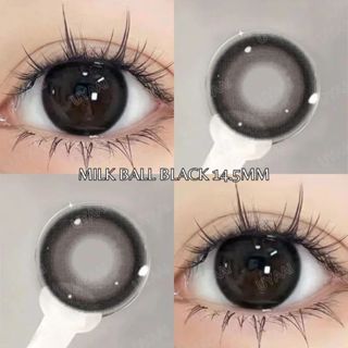 UYAAI Kính Áp Tròng Lens Cận Đen Lens Mắt Snowball 0.00--4.00 Độ Lens Cận đen Lens Mắt 14.5mm【Mua 1 Được 2; 1 Cặp+1 khay 