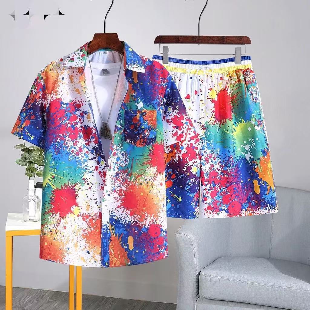 M-3XL Nam Retro Hoa Hawaii Áo Sơ Mi Nam Tay Ngắn Phù Hợp Với M-3XL 100