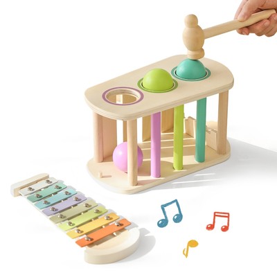 Giáo Dục Sớm Khai Sáng Xếp Hình Đồ Chơi Cảm Giác Ba Bóng Bàn Khai Thác Âm Nhạc Bằng Gỗ Đồ Chơi Trẻ Sơ Sinh Nhỏ Tám Âm Xylophone