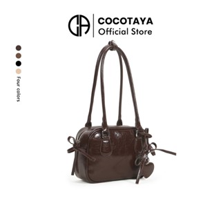   COCOTAYA  Victor Bag Túi đeo vai bằng da PU sáng bóng đơn sắc thời trang Túi đeo nách 