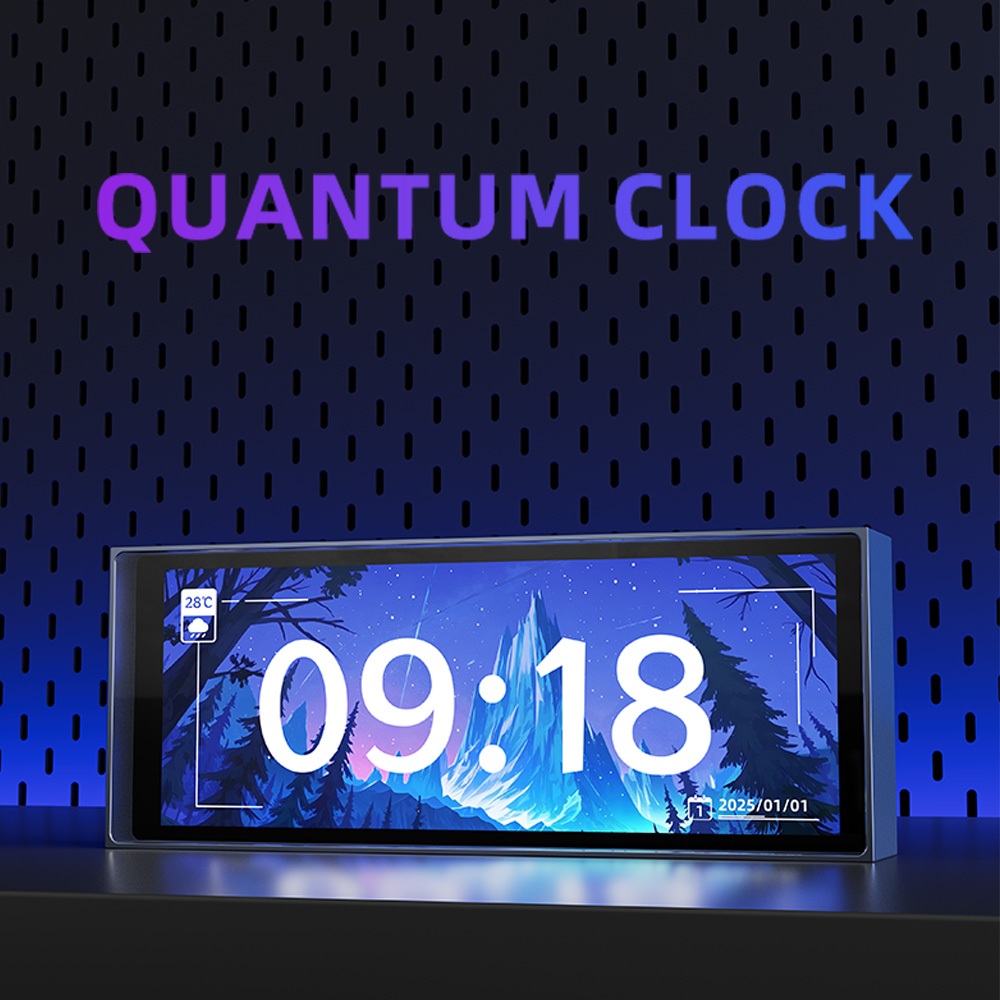 Đồng hồ lượng tử thông minh 6 "có điều khiển ứng dụng - Khung ảnh kỹ thuật số titan, Màn hình hiển t