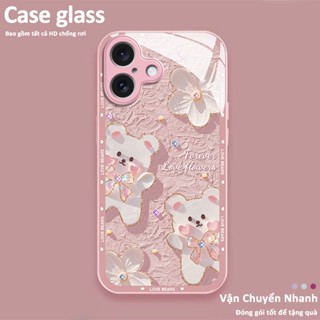  ốp lưng cổ phong Iphone Ốp Điện Thoại Mặt Kính Cường Lực Kim Loại Hình Thỏ Cho ốp lưng iphone 15 pro max iphone 11 12 14promax 14 13 12 11 pro max xs xr 6 8 7 plus 11 12 15 promax 