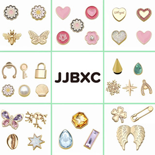JJBXC Charm Cross   Kim Loại Quyến Rũ Lỗ Giày Phụ Kiện Giày Hoa Trang Trí Khóa DIY Phụ Kiện Sáng Tạo Phù Hợp Với Dòng Kim Loại Sticker Dép Cross