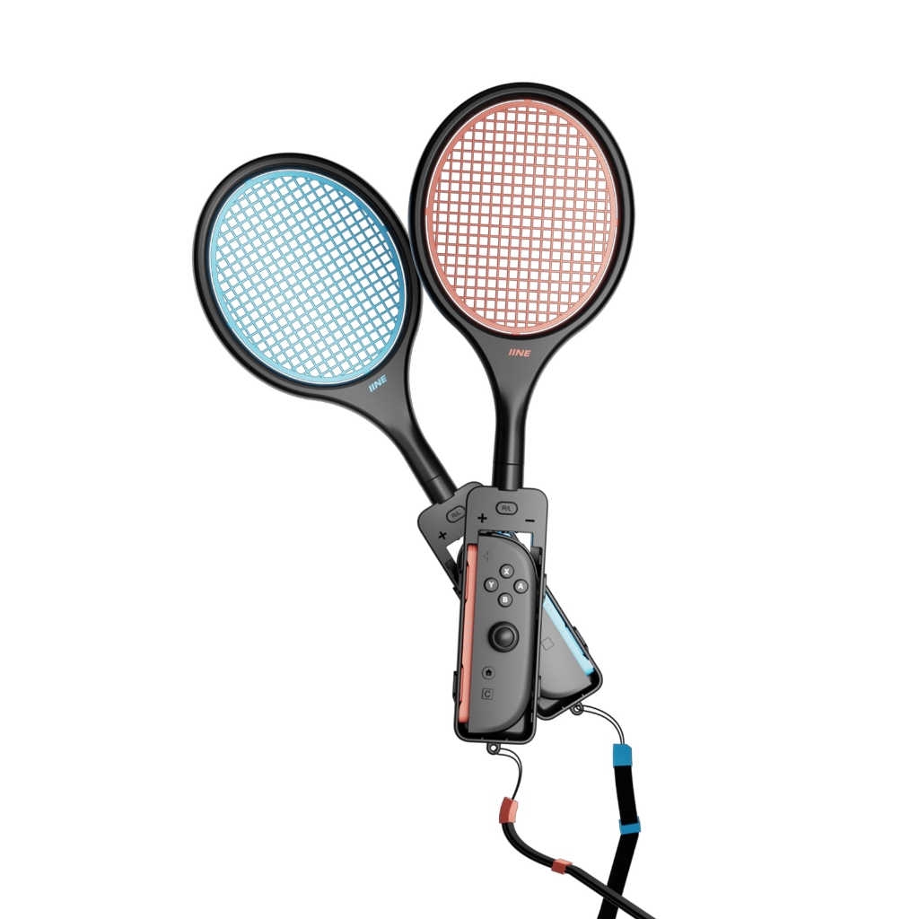 Bộ Vợt Tennis IINE Cho Switch 2 / Grip Thoải Mái, Bao Gồm Dây Đeo Cổ Tay, Cắm Và Chạy