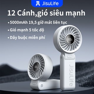JISULIFE mini Quạt cầm tay 5 tốc độ pin 3600/ 5000mah sử dụng lên đến 19h