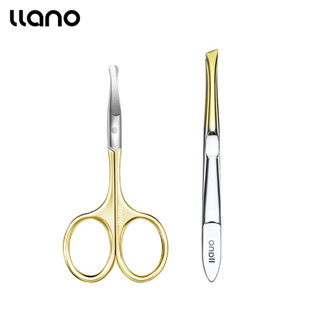 Kéo cắt tỉa lông mày / râu / lông mày LLANO bằng thép không gỉ kiểu dáng chuyên nghiệp