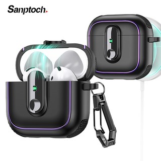  Ốp Công Tắc Khóa Cao Cấp Sanptoch Cho Airpods 4   Pro2   3rd   Pro Tai Nghe Không Dây Quân Sự Chống Sốc Cho Airpods 2   1 Gen Matte Vỏ Bảo Vệ Có Móc Khóa 