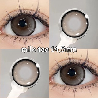  1 Cặp Ống kính áp tròng màu nâu trà sữa 14,5mm KSSEYE Cận thị  0 ~ -8,00 độ  1 ngày Sử dụng hàng ngày 