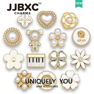 JJBXC Charm phụ kiện dép cross - JJBXC Charm Cross Kim Loại Chéo - Ngọc Trai Kim Cương Cao Cấp - Phụ Kiện Giày Đá Quý Tự Làm - Khóa Trang Trí Thời Trang - Tặng Kèm Sticker Dép Cross Sticker Dép Cross