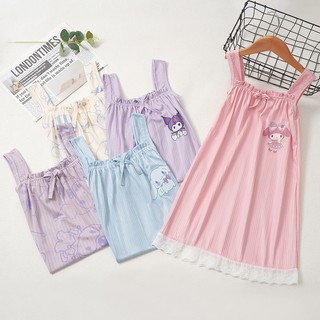 Váy ngủ không tay trẻ em Váy ngủ bé gái bằng vải Polyester thân thiện với da từ 10 - 11 tuổi