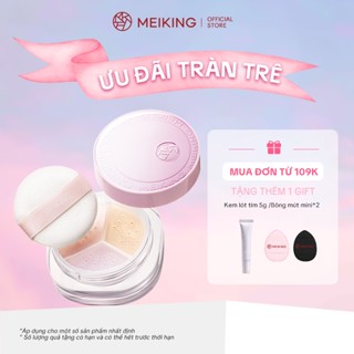 MEIKING Phấn Phủ Dưỡng Da Hoa Hồng 3 Màu Kiềm Dầu, Làm Sáng Da, Dưỡng Ẩm Tự Nhiên