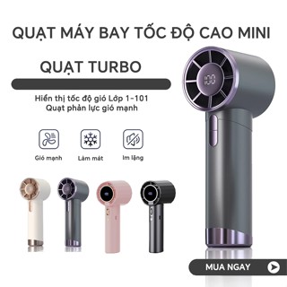 Mùa hè 8000MAH Quạt Nhỏ Cầm Tay Di Động Không Lưỡi Quạt Mini Sạc 100 Cấp Độ Điều Chỉnh Với Quạt Làm Mát Gió Mạnh