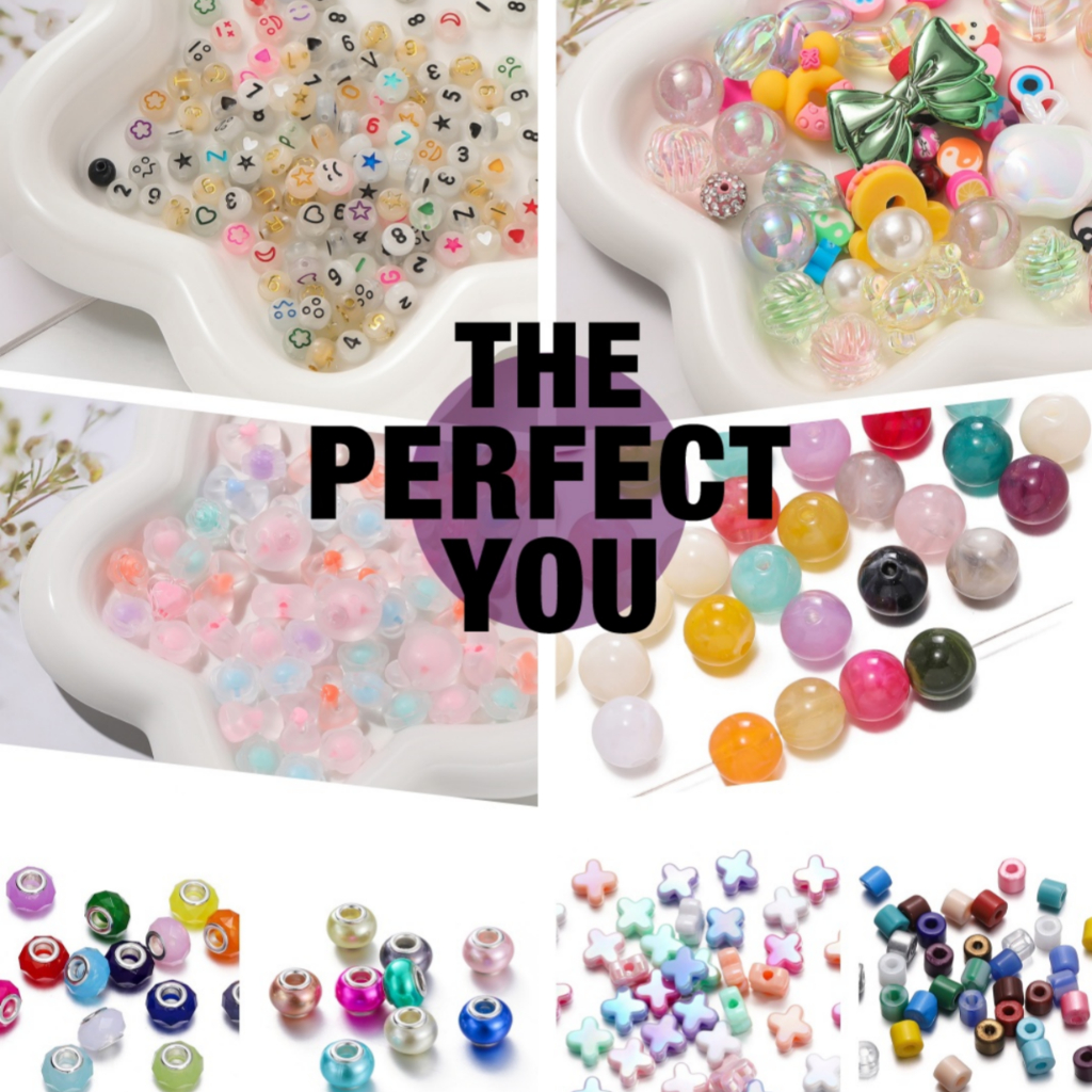 (Hàng thanh lý, giá rẻ) St. kunkka Hạt đá kích thước ngẫu nhiên Hạt Acrylic Hạt chữ cái Spacer Hạt có thể được sử dụng để làm vòng cổ DIY