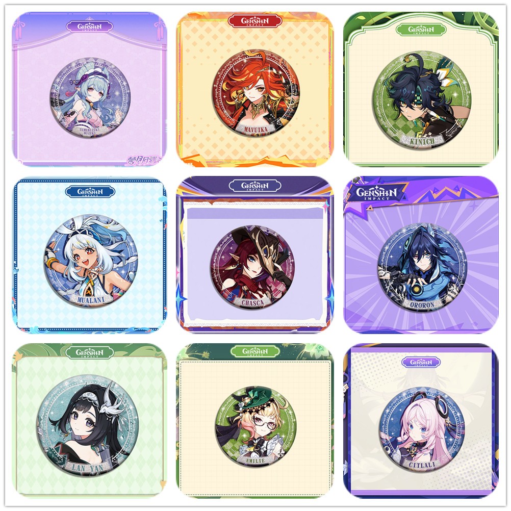 Genshin Móc Khóa Iansan Oroon Chasca Citlali Xilonen Mavuika Huy Hiệu Anime Thổ Cẩm Cosplay Chân Phụ