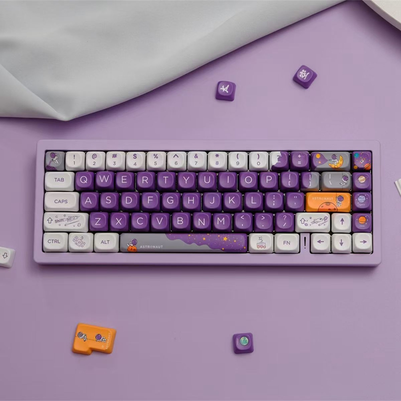 [Chỉ Keycap] Keycap phi hành gia màu tím 150 phím XOA Profile PBT Dye-sub cho bàn phím cơ Cherry MX 