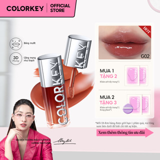 [LIVE] Son colorkey 3D Glossy son bóng nước bóng son bóng men môi đầy đặn 3g