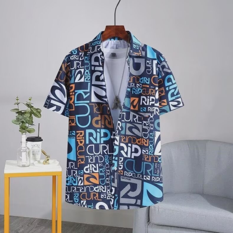 M-3XL Nam Retro Hoa Hawaii Áo Sơ Mi Nam Tay Ngắn M-3XL 100 Phong Cách