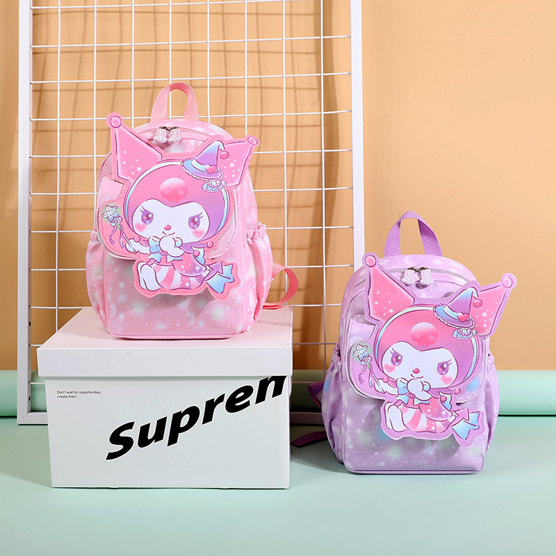 Ba lô trẻ em chất lượng cao dành cho phụ nữ ba lô kuromi dành cho bé gái giai điệu đi học túi nylon 