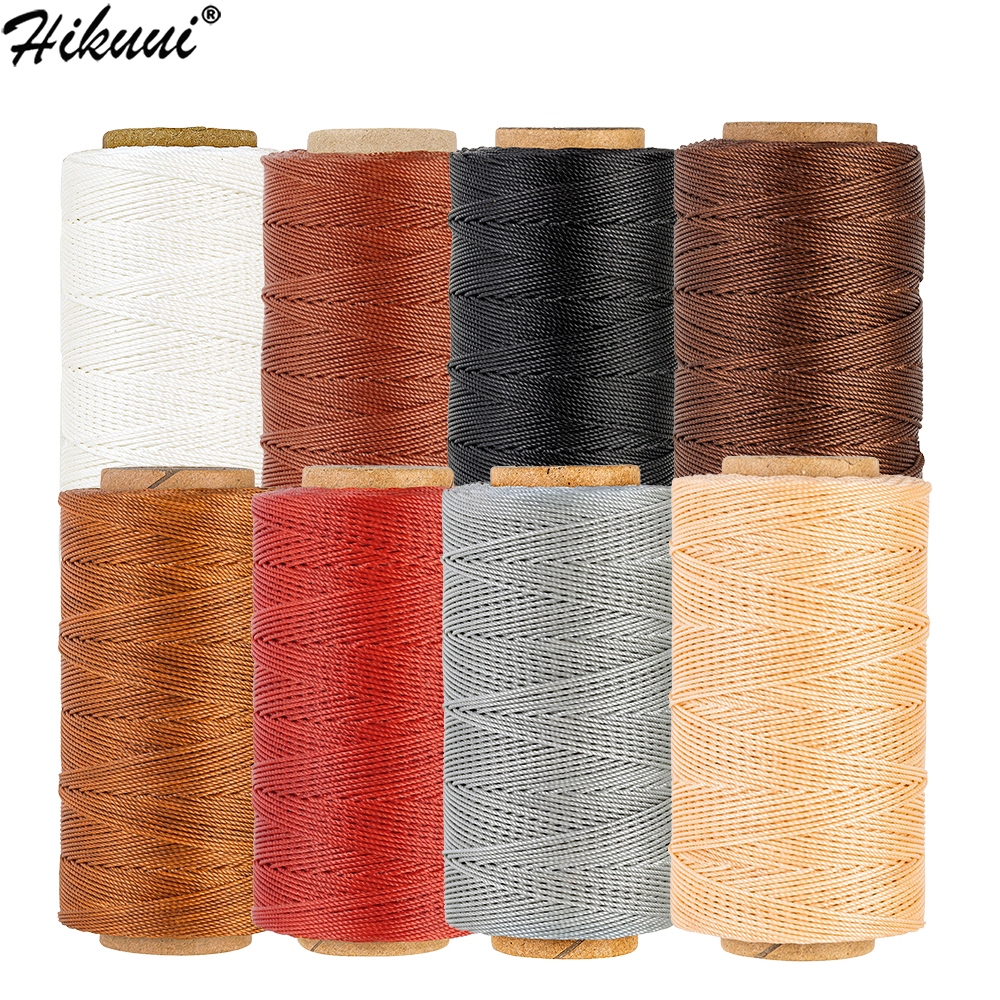 Sợi sáp Polyester tròn cường độ cao 0,45 / 0,55 / 0,8mm, Dây bọc sáp để may, khâu, đính cườm, thủ cô