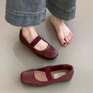  Sweetc Thời Trang Retro Đế Mềm Ballet Đế Bằng Mary Jane Giày Nữ 