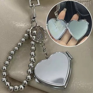 Móc Chìa Khóa Kim Loại Có Gương Hình Trái Tim y2k Phong Cách Túi Mặt Dây Chuyền Ngọt Ngào Thoáng Mát Hợp Thời Trang Mặt Dây Chuyền