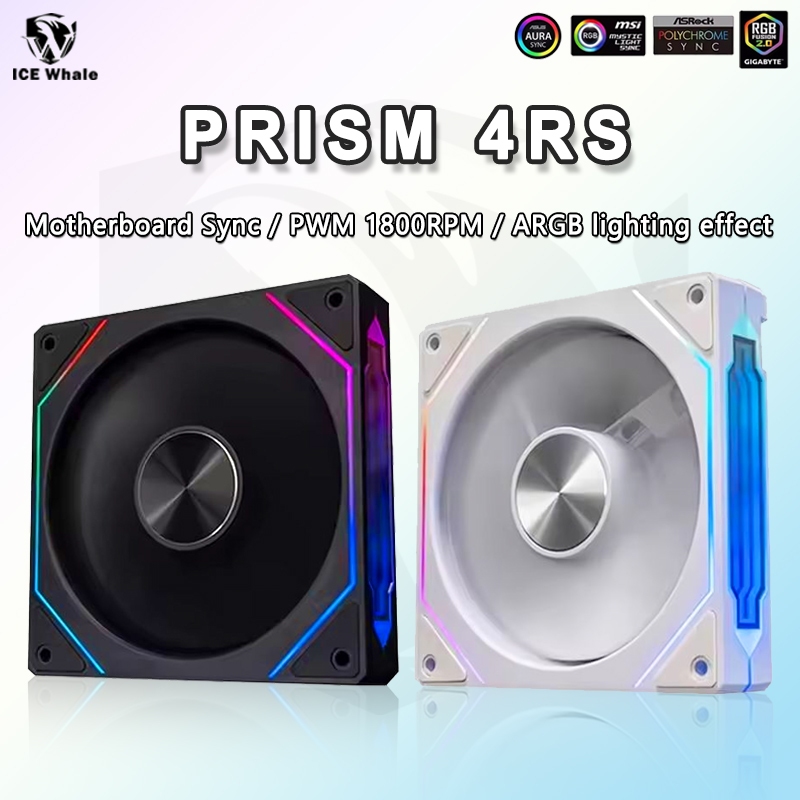 ICE Whale Prism 4RS ARGB CPU Case Fan 120mm Infinity Mirror Design 5V 3PIN Bo mạch chủ chiếu sáng Đồ