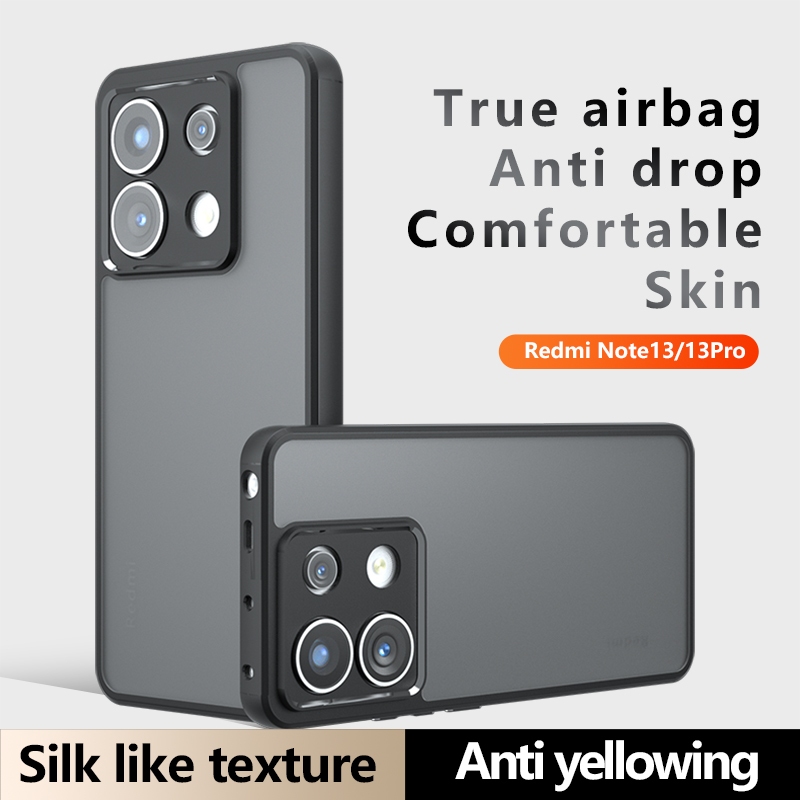 Mờ Mờ Cho Xiaomi Redmi Note 14 13 Pro Plus 13T 14T 14C 4G 5G Ốp Lưng Chống Vân Tay Vỏ Điện Thoại Di 