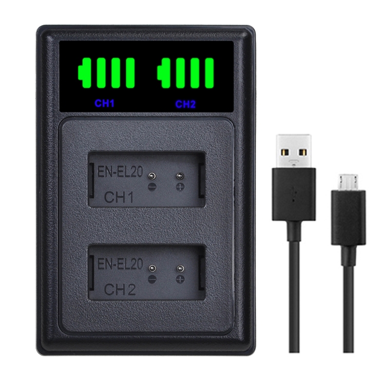 Bộ sạc pin máy ảnh EN-EL20 EN-EL20A cho Nikon Coolpix P1000 P950 1 J1 J2 J3 AW1 DL24-500