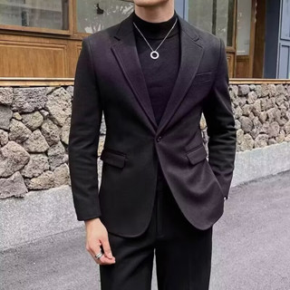 Áo blazers nam công sở vải len dáng ôm Hàn Quốc vừa vặn nhẹ nhàng và phong cách quen thuộc