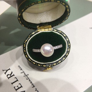 Nhẫn ngọc trai nước ngọt tự nhiên thời trang và tối giản