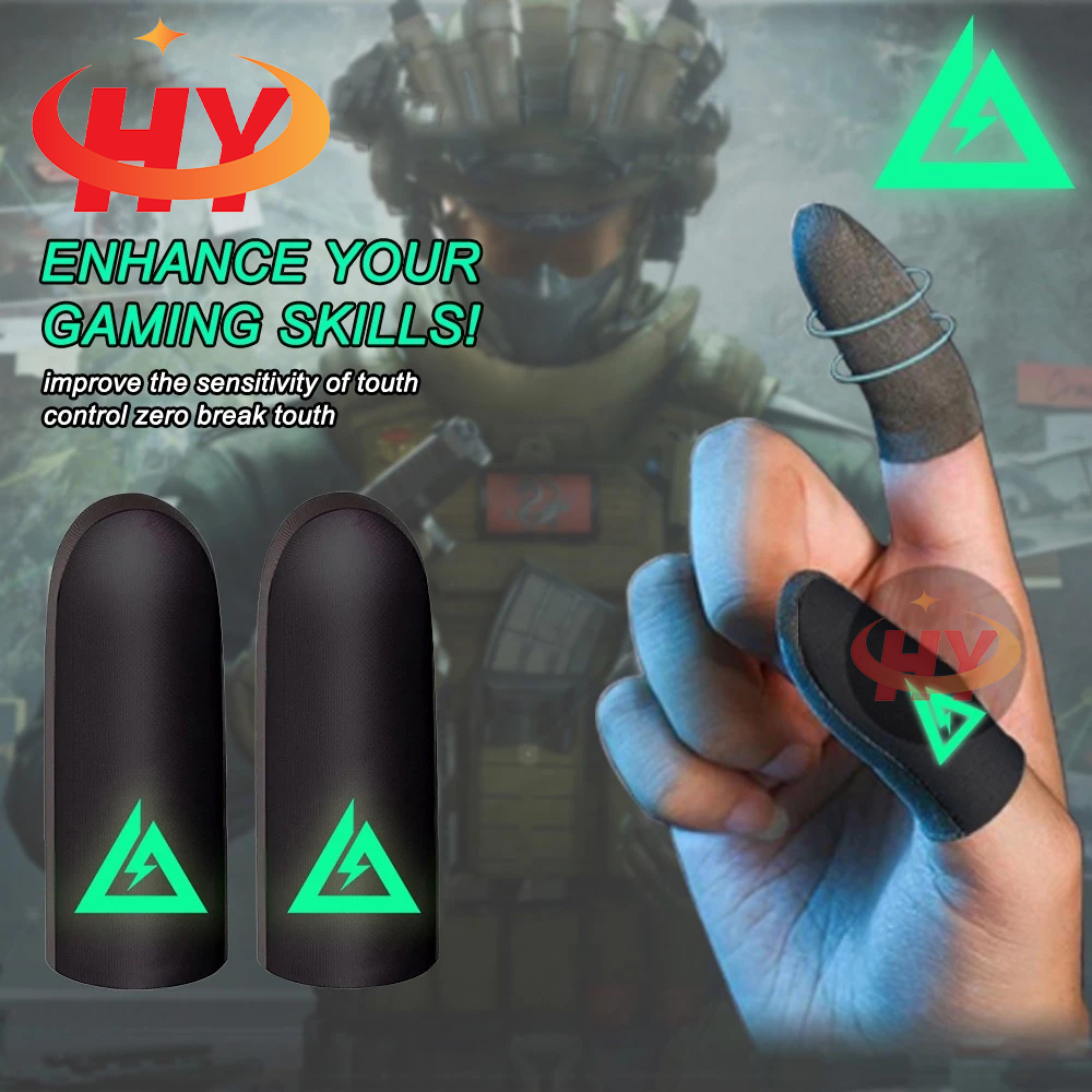 Hy Gaming Finger Hand Găng tay trò chơi chuyên nghiệp Vải bạc cho Găng tay tay tay cái Delta Force