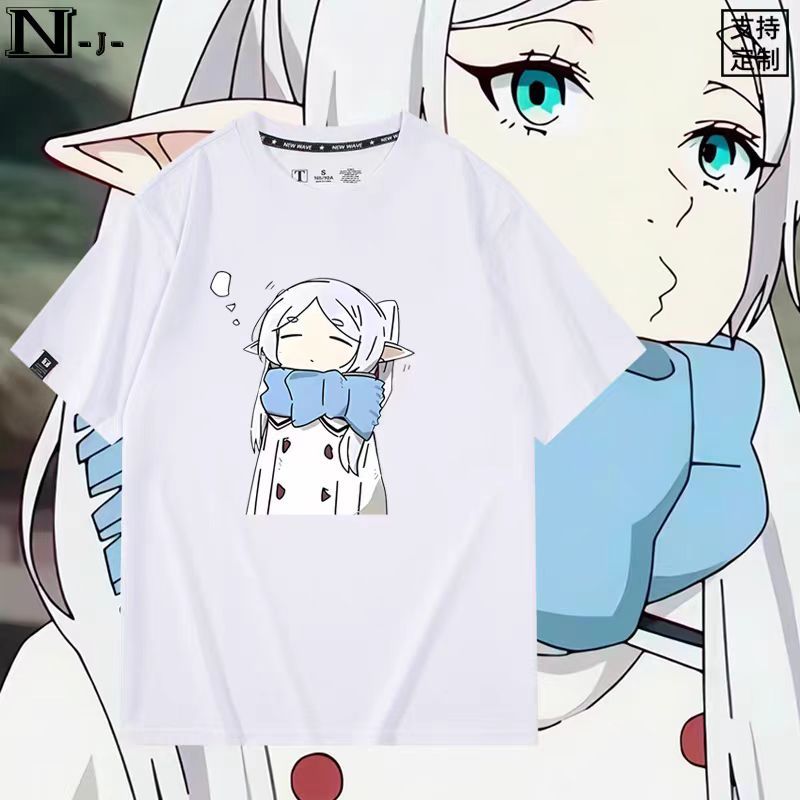 Men Women Frieren Beyond Journey'S End T Shirts Anime Clothes Unique Short Sleeve Round Neck Tee Shi